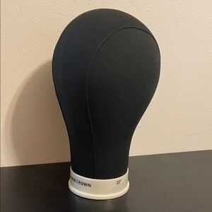 Black Canvas Wig Head